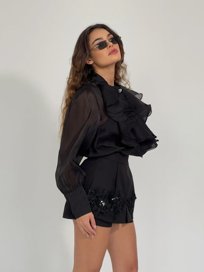 Пола-панталон Vanilla с цветя