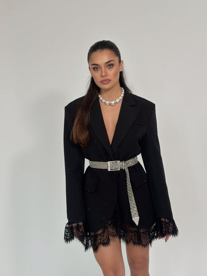 Блейзър Melisa с камъни и дантела