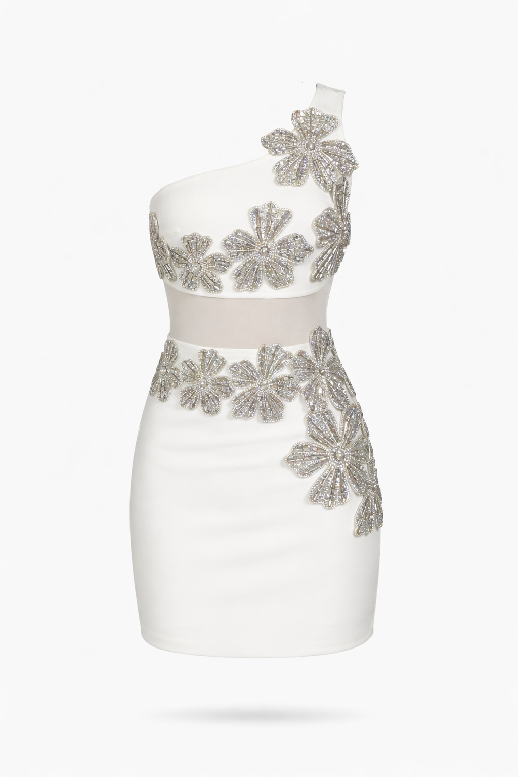 Rochie bandaj Gladys cu flori de piatră