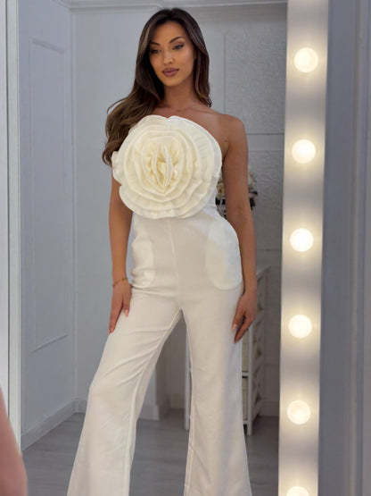 Salopetă La Fleur cu floare mare