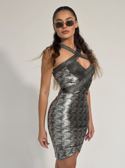 Бандажна рокля Venisa с блясък