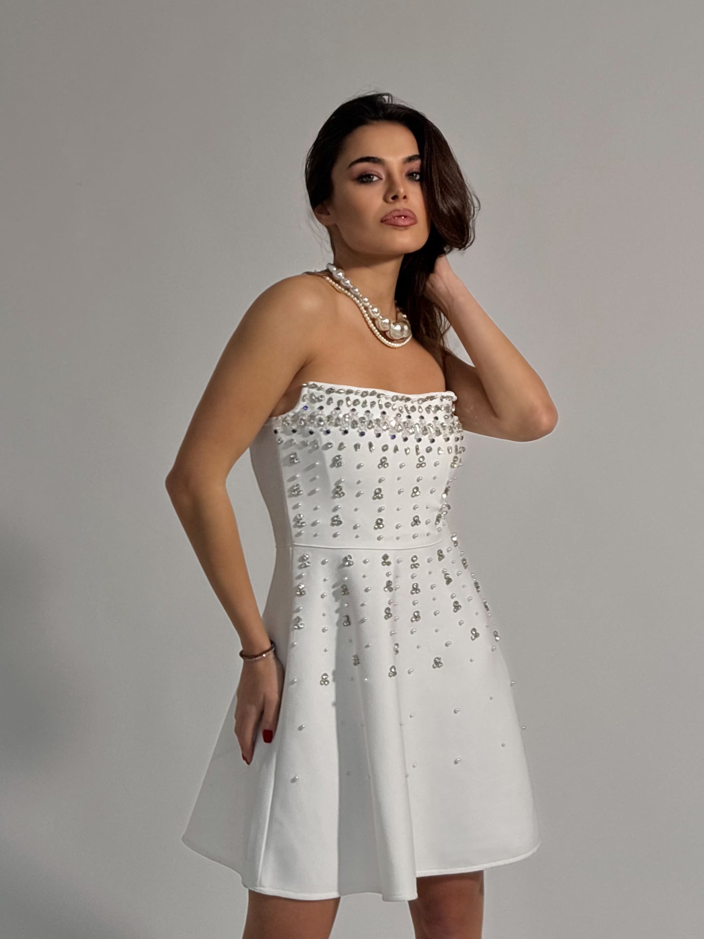Rochie bandaj cu pietre Glamorous