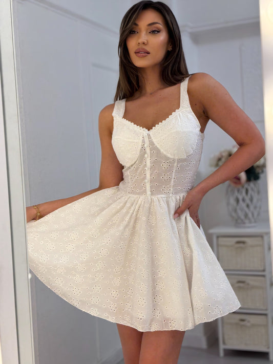 Klaritina lace dress with hard cups