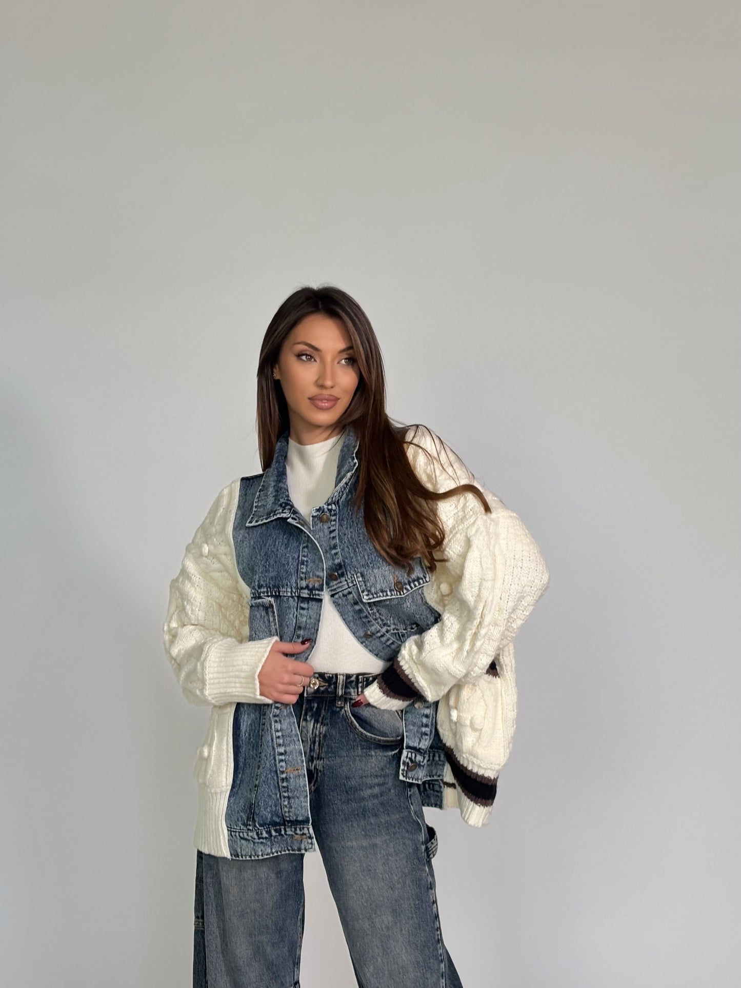 Жилетка с дънкови елементи Verina