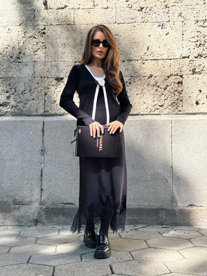 Жилетка с топ Francheska и брошка роза