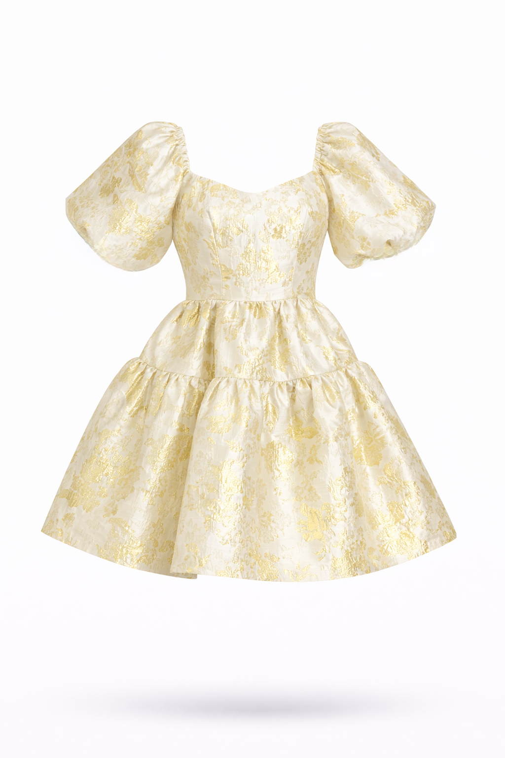 Glamour dress with gold effect