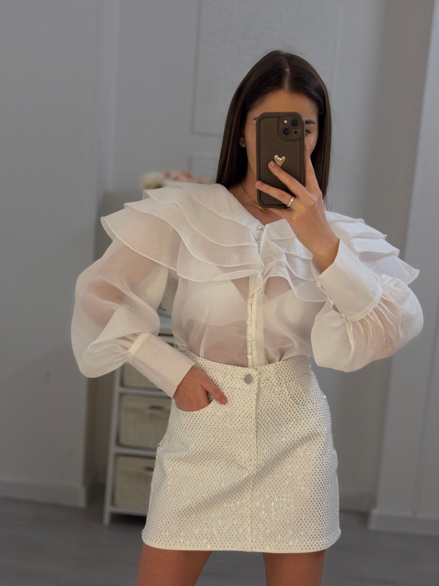 Modern shirt made of airy fabric