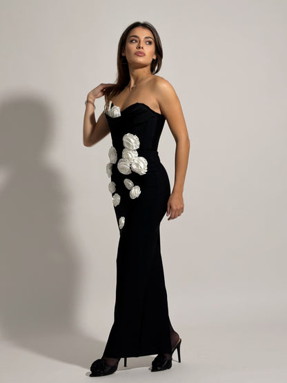 Бандажна рокля Emi с рози