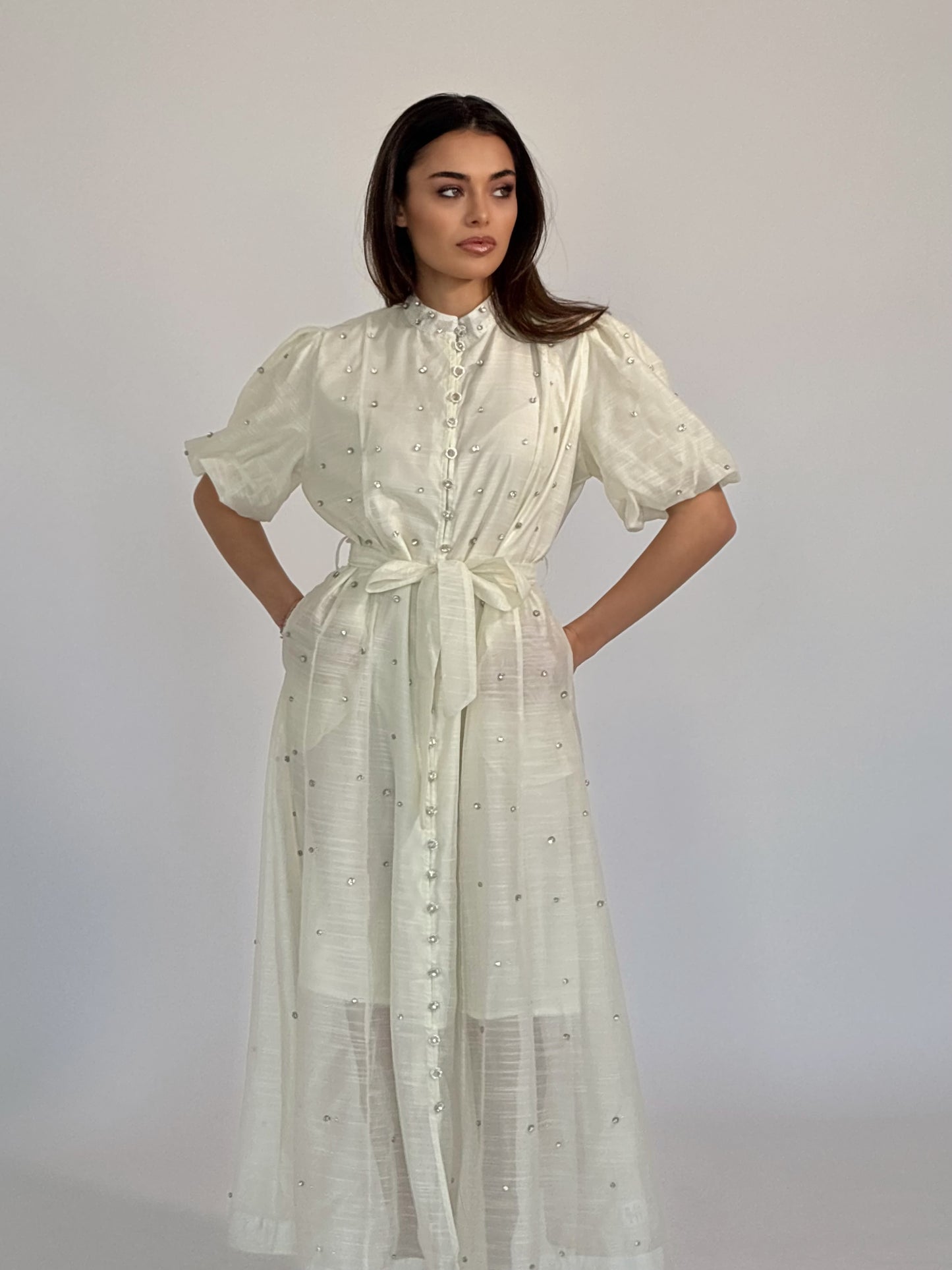 Rochie Carmen cu pietre