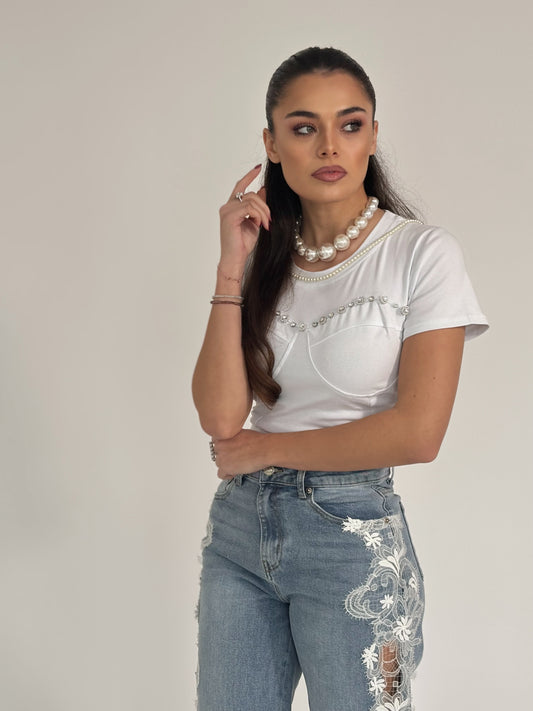 Блуза с камъни Adora