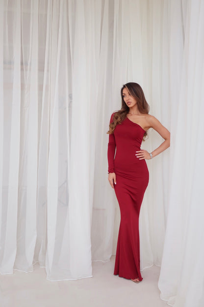 Рокля ISALINE с едно рамо