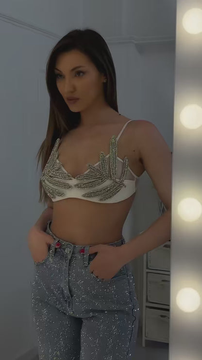 Carola bustier with stones